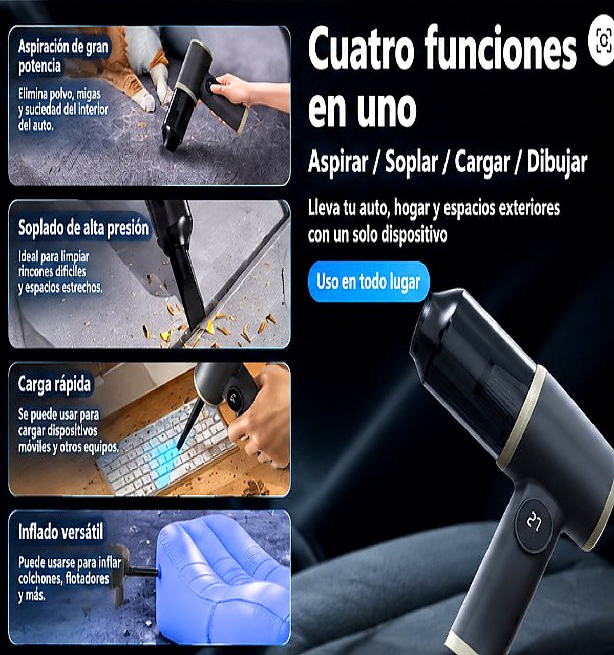 Aspiradora Portátil 4 en 1